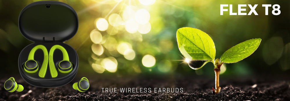 Wireless Earbuds with Ear Hooks - Flex T8 True Freedom