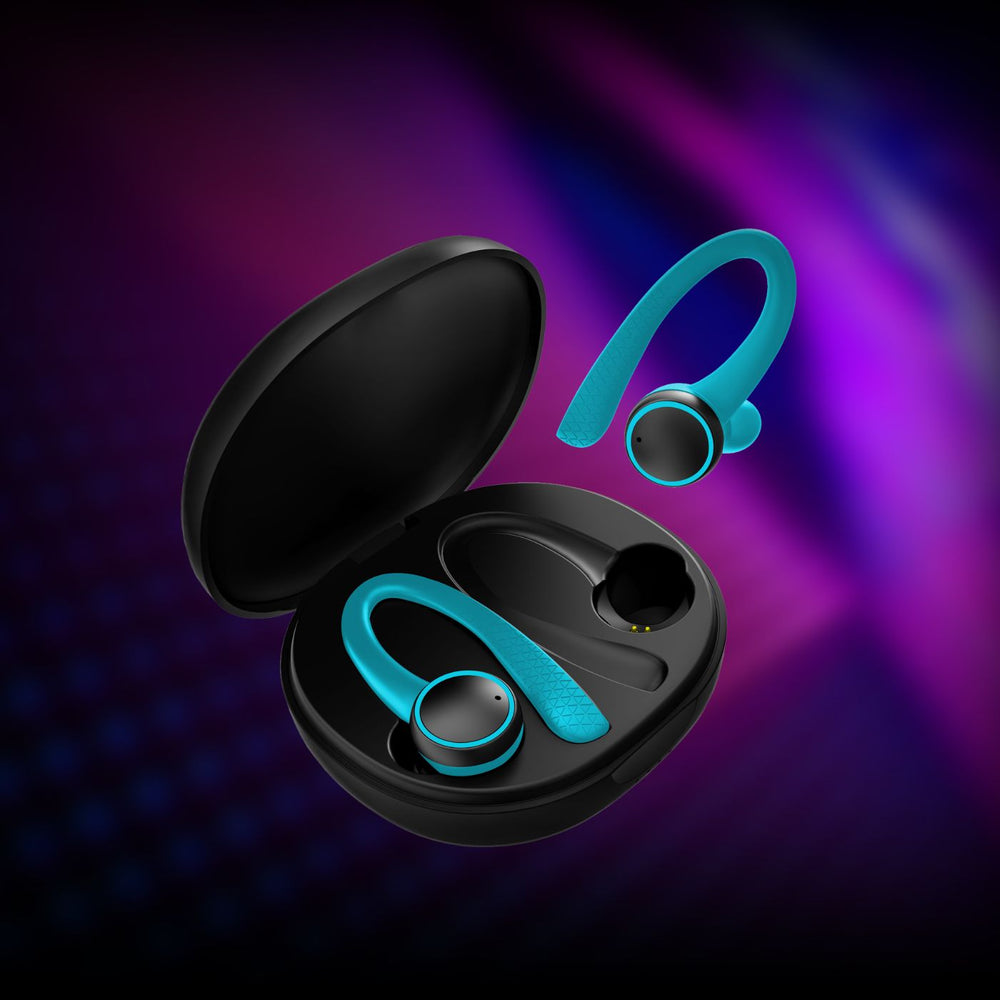 Wireless earbuds with ear hooks Flex bue color